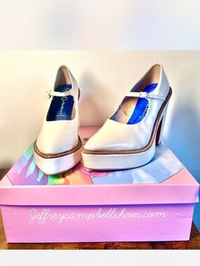 Jeffrey Campbell Cream Platform Mary Jane Heels **REPOSH**